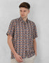 HADID SHIRT SHORT SLEEVE (BURNT ORANGE)